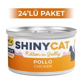 GimCat Shinycat Jöle İçinde Tavuklu Yavru 70 gr 24 Adet Kedi Konservesi