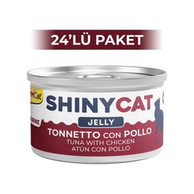GimCat Shinycat Jöle İçinde Ton Balıklı ve Tavuklu 70 gr 24 Adet Kedi Konserve Maması