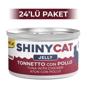 GimCat Shinycat Jöle İçinde Ton Balıklı ve Tavuklu 70 gr 24 Adet Kedi Konserve Maması