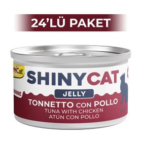 GimCat Shinycat Jöle İçinde Ton Balıklı ve Tavuklu 70 gr 24 Adet Kedi Konserve Maması