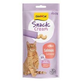 GimCat Snack Cream Somonlu 6x15 gr Ek Besin Kedi Ödülü
