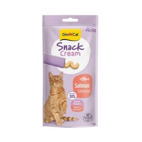 GimCat Snack Cream Somonlu 6x15 gr Ek Besin Kedi Ödülü
