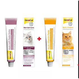 GimCat Soft Extra 20 gr Malt + 20 gr Multivitamin Set
