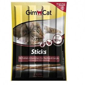 GimCat Sticks Hindili & Tavşanlı 4 Parça Kedi Ödül Çubukları