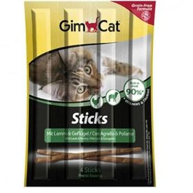 GimCat Sticks Kuzu Etli Tavuklu Tahılsız Çubuk 20 g Kedi Ödülü
