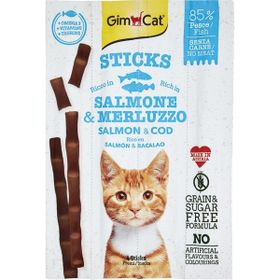 GimCat Sticks Somon & Atlantik Morina Tahılsız 20 gr Ödül Çubukları