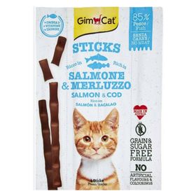 GimCat Sticks Somon & Atlantik Morina Tahılsız 20 gr Ödül Çubukları