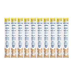 GimCat Sticks Somonlu Alabalıklı 10x50 gr Ödül Çubukları