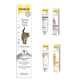 GimCat Taurine 50 gr + Anti-hairball Malt Paste 20 gr + Multi Vitamin Paste 20 gr Kedi Macun