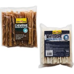 Gimdog 2x300 gr 10 cm 50 Adet Mordimi-Naturel Burgu Çubuk Kemik