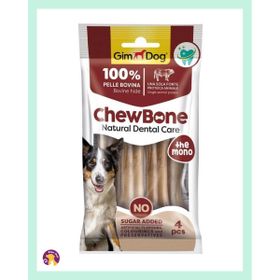 Gimdog Chew Bone Naturel Press Çiğneme Kemiği 4x80 gr 9 cm Köpek Ödülü
