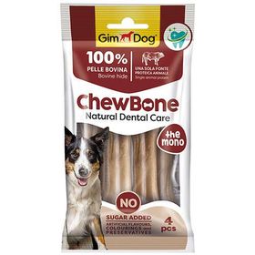Gimdog Chew Bone Naturel Press Çiğneme Kemiği 4x80 gr 9 cm Köpek Ödülü