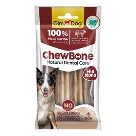 Gimdog Chew Bones Press 3.5 cm 80 gr 4'lü Naturel Köpek Çiğneme Kemiği