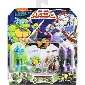 Giochi Preziosi AKT00100 15244 TMNT Akedo Leonardo ve Rocksteady 2'li Figür Oyuncak