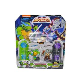 Giochi Preziosi AKT00100 15244 TMNT Akedo Leonardo ve Rocksteady 2'li Figür Oyuncak