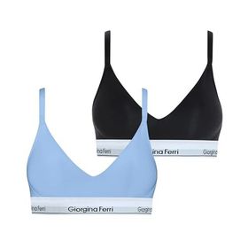 Giorgina Ferri G-201 N Kutu Elastik Bantlı Günlük Kullanıma Uygun Vatkalı 2’li Sophie Kadın Spor Bralet Sütyen