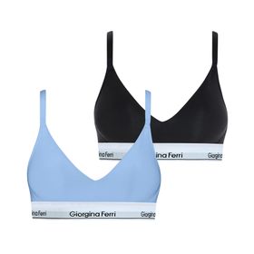 Giorgina Ferri G-201 N Kutu Elastik Bantlı Günlük Kullanıma Uygun Vatkalı 2’li Sophie Kadın Spor Bralet Sütyen