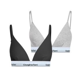 Giorgina Ferri G-202 A Kutu Elastik Bantlı Günlük Kullanıma Uygun Spor Isabelle 2’li Sütyen Kadın Bralet