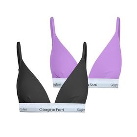 Giorgina Ferri G-202 L Kutu Elastik Bantlı Günlük Kullanıma Uygun Spor Isabelle 2’li Kadın Sütyen Bralet