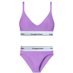 Giorgina Ferri G-253 F Günlük Kullanıma Uygun Kadın Sara Spor Sütyen+Slip Külot 2’li Set
