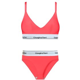 Giorgina Ferri G-253 K Günlük Kullanıma Uygun Kadın Sara Spor Sütyen+Slip Külot 2’li Set