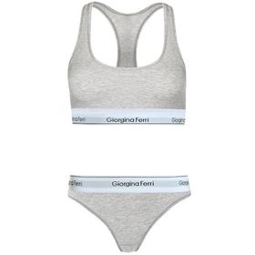 Giorgina Ferri G-254 C Bianca Günlük Kullanıma Uygun Kadın Spor Bralet+Tanga Külot 2’li Set