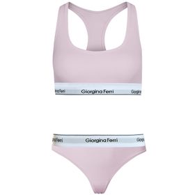 Giorgina Ferri G-254 G Bianca Günlük Kullanıma Uygun Kadın Spor Bralet+Tanga Külot 2’li Set