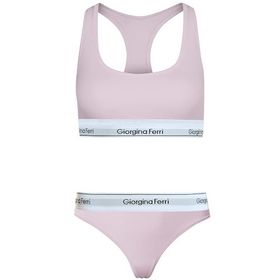 Giorgina Ferri G-254 G Bianca Günlük Kullanıma Uygun Kadın Spor Bralet+Tanga Külot 2’li Set