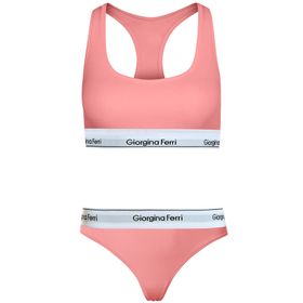 Giorgina Ferri G-254 H Bianca Günlük Kullanıma Uygun Kadın Spor Bralet+Tanga Külot 2’li Set