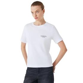 Giorgina Ferri GF-501 B Gabi Premium ESS Logo Tee Kadın T-Shirt
