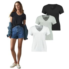 Giorgina Ferri GF-505 A Rosie 3'lü Kutu Premium V Yaka Tee Kadın T-Shirt