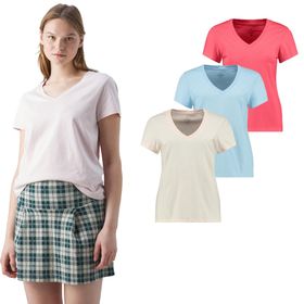 Giorgina Ferri GF-505 B Rosie 3'lü Kutu Premium V Yaka Tee Kadın T-Shirt