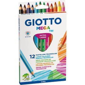Giotto 5590231 12 Renk Mega Tri Üçgen Kuru Boya Kalemi