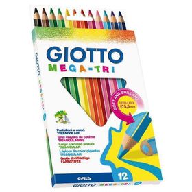 Giotto 5590231 12 Renk Mega Tri Üçgen Kuru Boya Kalemi