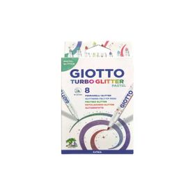 Giotto F426300 Turbo Glitter 8'li Pastel Renkler Marker Kalem Set