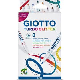 Giotto Ft42580 Simli Turbo Glitter 8'li Keçeli Kalem