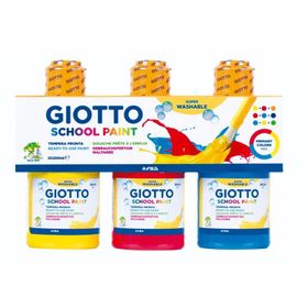 Giotto FT542400 3x250 ml Ana Renkler Tempera Yıkanabilir Boya Seti