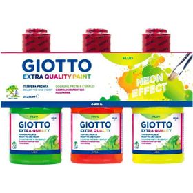 Giotto FT542700 3x250 ml Neon Renkler Tempera Yıkanabilir Boya Seti