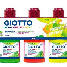 Giotto FT542700 3x250 ml Neon Renkler Tempera Yıkanabilir Boya Seti