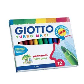 Giotto Turbo Color Maxi Jumbo Kalın Uç 12 Renk Keçeli Kalem