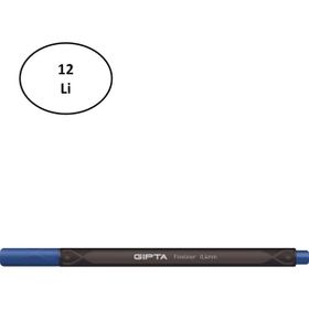 Gıpta 0.4 MM Gök Mavisi Üçgen 12Lİ Fineliner Kalem