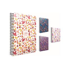 Gıpta 100 Things A4 80 Yaprak Kareli Spiralli Karton Kapak Seti 4 Adet Defter