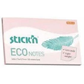 Gıpta 100 Yaprak 76 x 127 Stickn Eco Notes Pastel Pembe Not Kağıdı