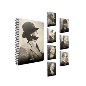 Gıpta 1004 Atatürk Sert Kapak 17x24 Spiralli Defter