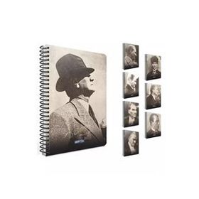 Gıpta 1004 Atatürk Sert Kapak 17x24 Spiralli Defter