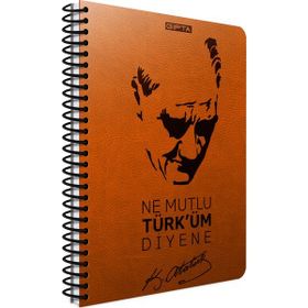 Gıpta 1004 Atatürk Sert Kapak 17x24 Spiralli Defter