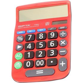Gıpta 12 Haneli Kırmızı Hesap Makinası
