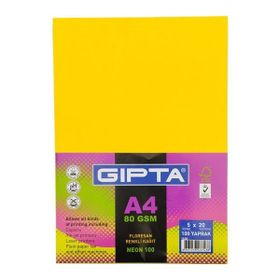 Gıpta 1530 A4 5 Neon Renk 100 Fotokopi Kağıdı