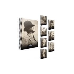 Gıpta 1549 Atatürk Spiralli Sert Kapak A4 120 Yaprak Kareli Defter