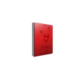 Gıpta 1549 Atatürk Spiralli Sert Kapak A4 120 Yaprak Kareli Defter